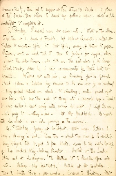 Pamiętniki Thomasa Butlera Gunna - Tom 5, strona 16, 12-14 sierpnia 1852 r autorstwa Thomas Butler Gunn