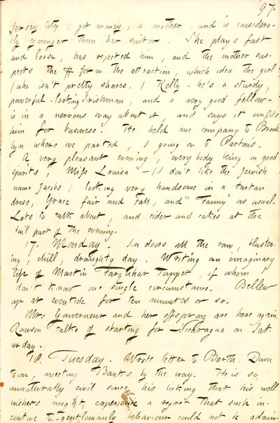 Pamiętniki Thomasa Butlera Gunna - Tom 8, strona 104, 16-18 listopada 1856 r autorstwa Thomas Butler Gunn