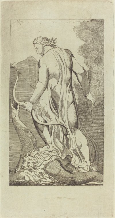 Chrystus depcze szatana autorstwa Thomas Butts, Jr. after William Blake