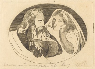 Lear i Cordelia autorstwa Thomas Butts, Jr. after William Blake
