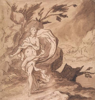 Anna opłakuje nieobecność Tobiasza (Tb 10:7) autorstwa Thomas Carwitham