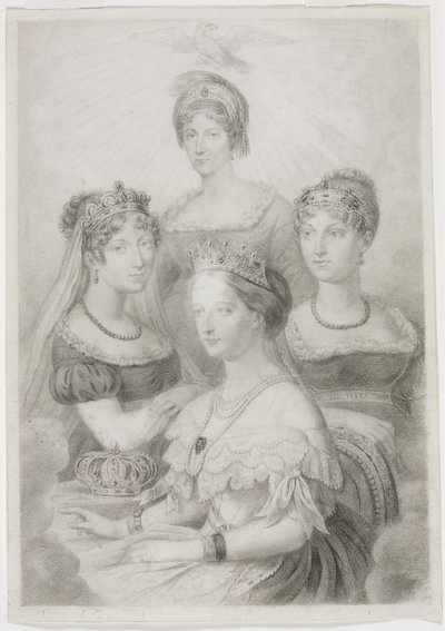 Bonaparte Women (czarna kreda) autorstwa Thomas Casimir Regnault