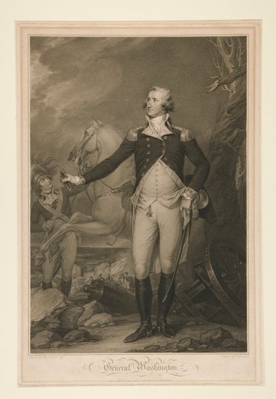 Jerzy Waszyngton w bitwie pod Trenton (1792) autorstwa Thomas Cheesman