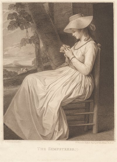 Lady Hamilton jako Sempstress autorstwa Thomas Cheesman