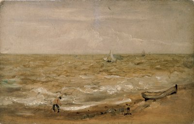 Scena na plaży, początek XIX wieku autorstwa Thomas Churchyard