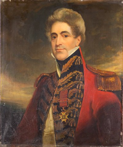 Generał dywizji William Casement, sekretarz wojskowy rządu Indii i członek Rady Najwyższej, około 1840 r autorstwa Thomas Clement Thompson