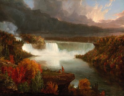 Odległy widok na wodospad Niagara autorstwa Thomas Cole