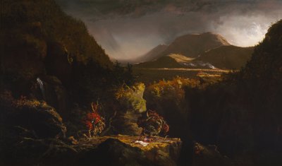 Krajobraz z postaciami: Scena z "Ostatniego Mohikanina" autorstwa Thomas Cole