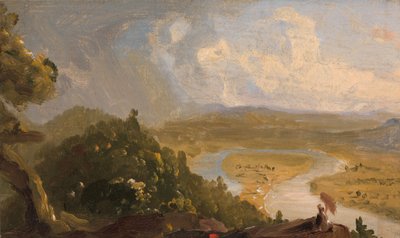Szkic do widoku z Mount Holyoke, Northampton, Massachusetts..., Oxbow, 1836. autorstwa Thomas Cole