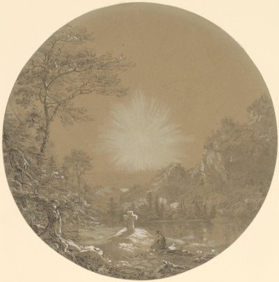 Krzyż na pustkowiu autorstwa Thomas Cole