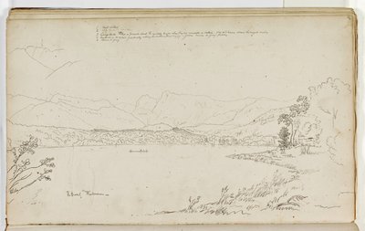 Głowa Windermere, Lake District, Anglia, 1829 (pióro i tusz na ołówku na papierze) autorstwa Thomas Cole
