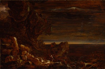Pielgrzym świata u kresu swej podróży (studium do serii "Krzyż i świat") autorstwa Thomas Cole