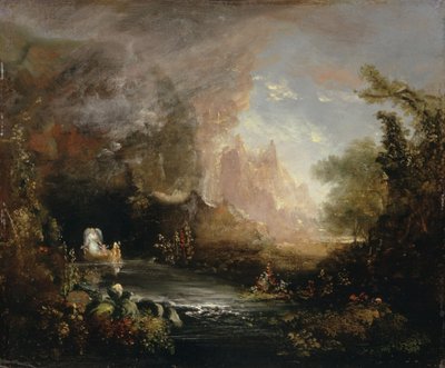 Podróż życia: Dzieciństwo (studium) autorstwa Thomas Cole