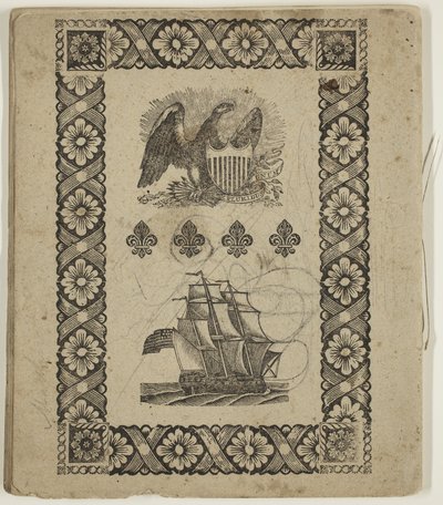 Bez tytułu ("Fragmenty sztuki kolorowania"), ok. 1825 (pióro i tusz na papierze) autorstwa Thomas Cole