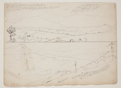 Widok na góry Ossipee; widok na odległe góry autorstwa Thomas Cole