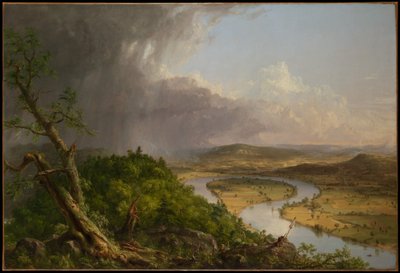 Widok z Mount Holyoke, Northampton, Massachusetts, po burzy - Zakole rzeki autorstwa Thomas Cole