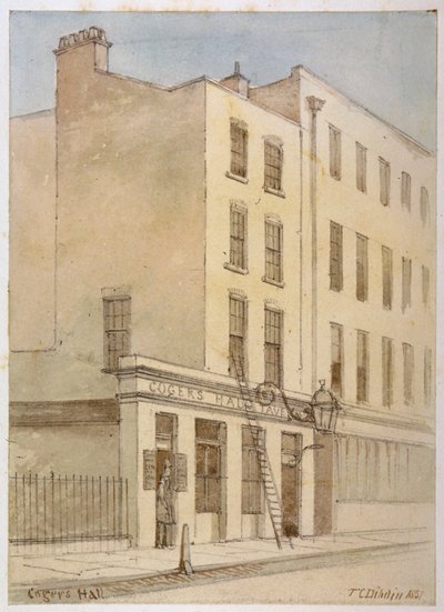 Bride Lane, miasto Londyn, 1851 autorstwa Thomas Colman Dibdin