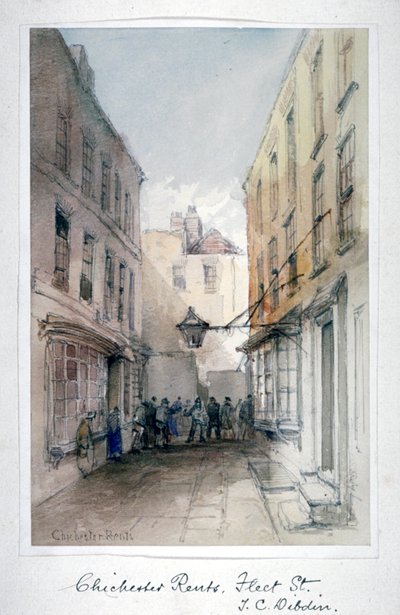 Zobacz w Chichester Rents, Fleet Street, City of London, c1850. autorstwa Thomas Colman Dibdin