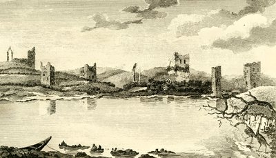 N. Widok ruin Clomines, hrabstwo Wexford, 1791. autorstwa Thomas Cook