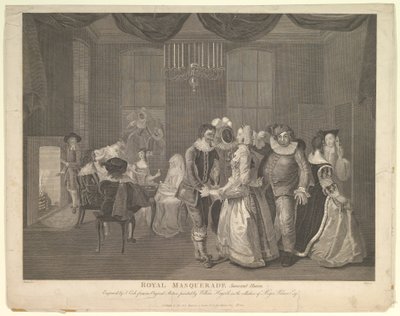 Royal Masquerade Somerset House, 21 października 1805 r. autorstwa Thomas Cook