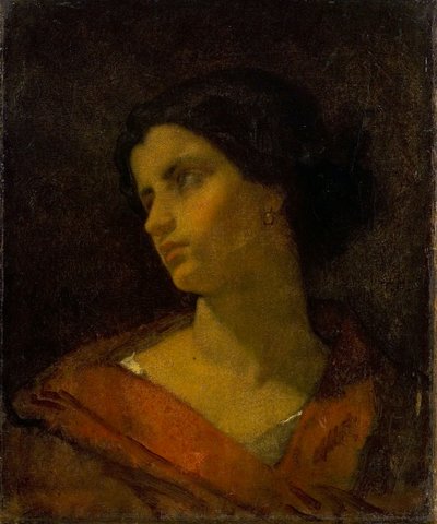 Głowa kobiety, studium autorstwa Thomas Couture