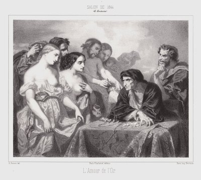 Miłość do złota (grafika) autorstwa Thomas Couture