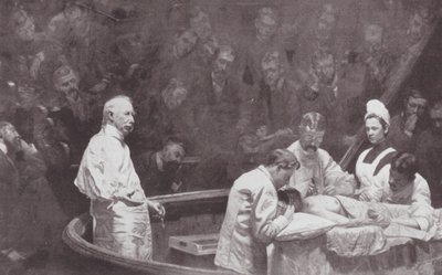 Filadelfia: Dr D Hayes Agnew, na zakończenie kliniki (litografia) autorstwa Thomas Cowperthwait (after) Eakins