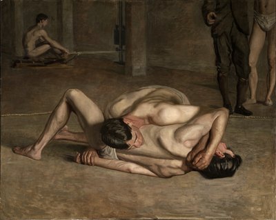 Zapaśnicy autorstwa Thomas Cowperthwait Eakins