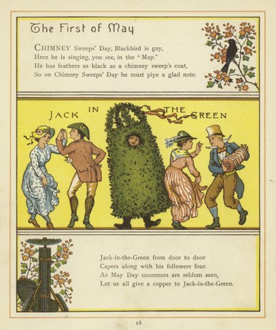 Wersety o Pierwszym Maju i Jack in the Green autorstwa Thomas Crane