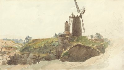 Krajobraz z wiatrakiem autorstwa Thomas Creswick