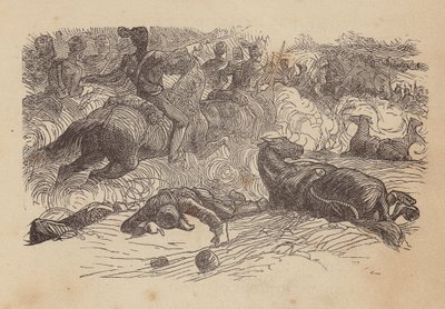 Szarża lekkiej brygady (kolorowa rycina) autorstwa Thomas Dalziel