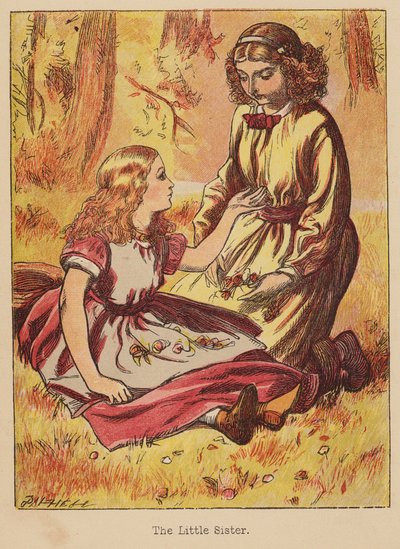 Młodsza siostra (kolorowy grawerunek) autorstwa Thomas Dalziel
