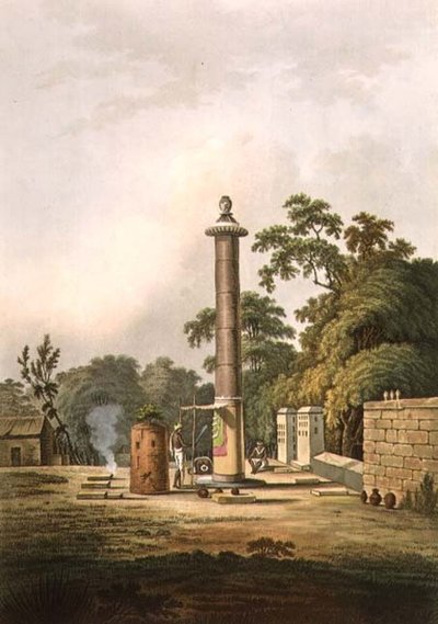 Hinduskie miejsce kultu, grawerowane przez Josepha Constantine