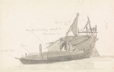 Barka rybacka autorstwa Thomas Daniell
