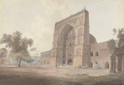 Główne wejście do meczetu Jami, Jaunpur autorstwa Thomas Daniell