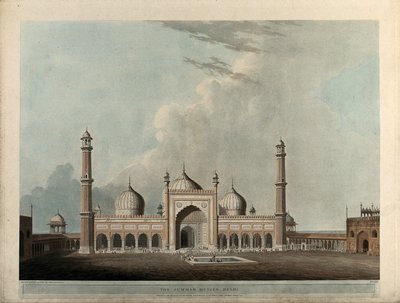 Jummah Musjed, Delhi autorstwa Thomas Daniell