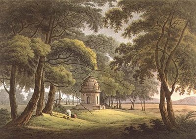 Grób Mauryjskiej Damy, Bengal, ryty przez Josepha Constantine Stadlera (fl.1780-1812) wyd. Edwarda Orme (1774-c.1820) 1803 (lito) autorstwa Thomas Daniell