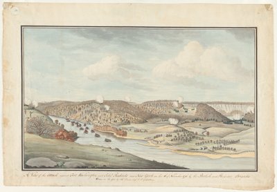 Atak na Fort Waszyngtona, ok. 1776-1812 (akwarela) autorstwa Thomas Davies