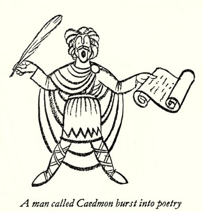 Caedmon (litografia) autorstwa Thomas Derrick