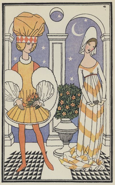 Ilustracja do Dekameronu Boccaccia (kolorowa litografia) autorstwa Thomas Derrick