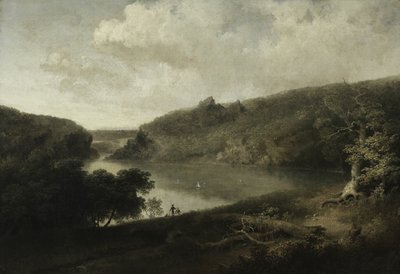Widok na jezioro, ok. 1830 (olej na płótnie) autorstwa Thomas Doughty