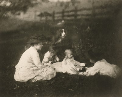 [Frances, Artie i Tom Crowell oraz Susan Macdowell w Avondale, PA.] autorstwa Thomas Eakins