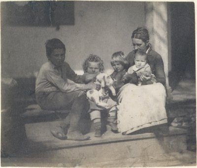 [Frances Crowell z Niezidentyfikowanym Chłopcem, Katie, Jamesem i Frances Crowell], 1890., 1890. autorstwa Thomas Eakins