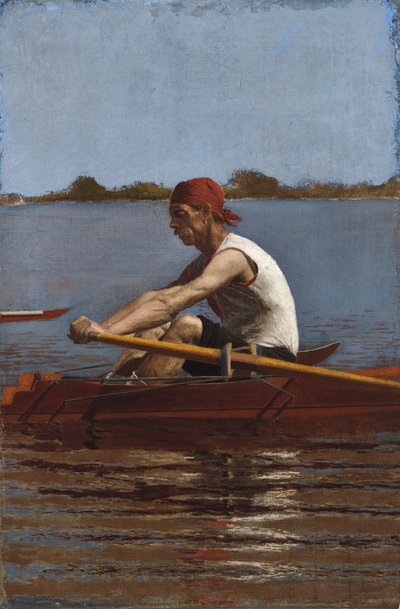 John Biglin w jednej czaszce, 1874 autorstwa Thomas Eakins