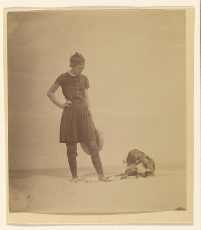 [Margaret Eakins i Harry na plaży w Manasquan w stanie New Jersey] autorstwa Thomas Eakins