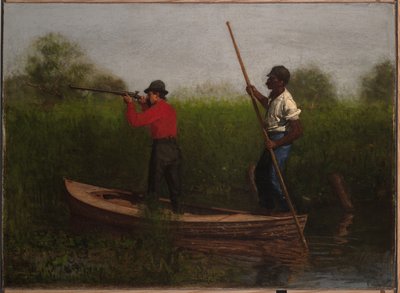 Polowanie na chruściele na rzece Delaware autorstwa Thomas Eakins