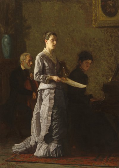 Śpiewanie żałosnej piosenki autorstwa Thomas Eakins