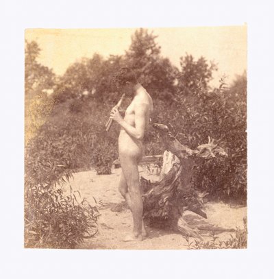 Stojący flecista (studium do „Arkadii”) autorstwa Thomas Eakins