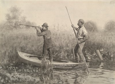 Studiuj strzelanie koleją z puntu autorstwa Thomas Eakins