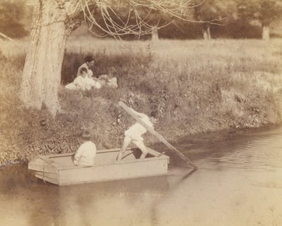 Dwóch chłopców bawiących się nad rzeką, 4 lipca 1883, 1883. autorstwa Thomas Eakins